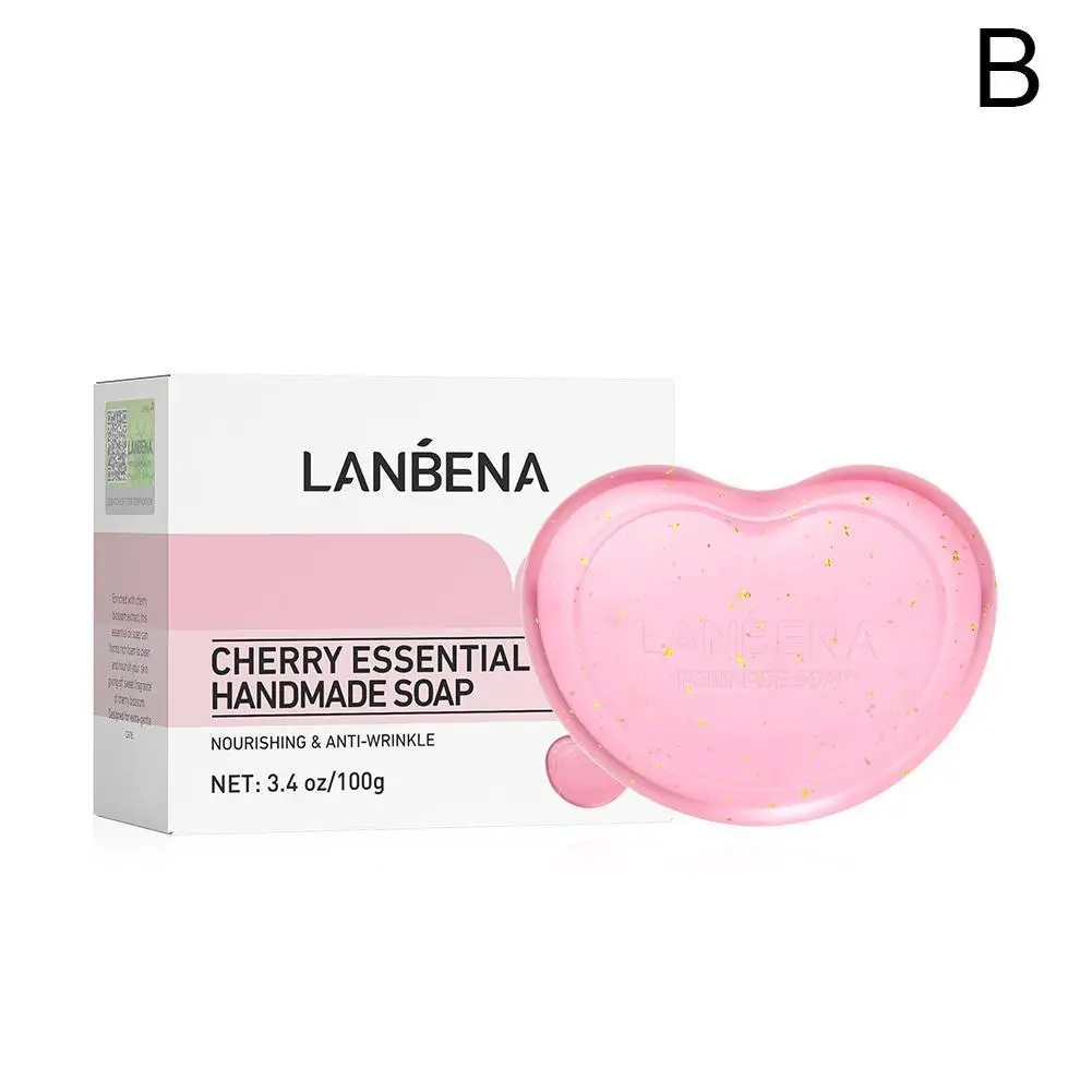 

100g Floral Heart-shaped Essential Oil Soap Whitening Acne Treatment Oil-control Cleansing Handmade Soap Face Care