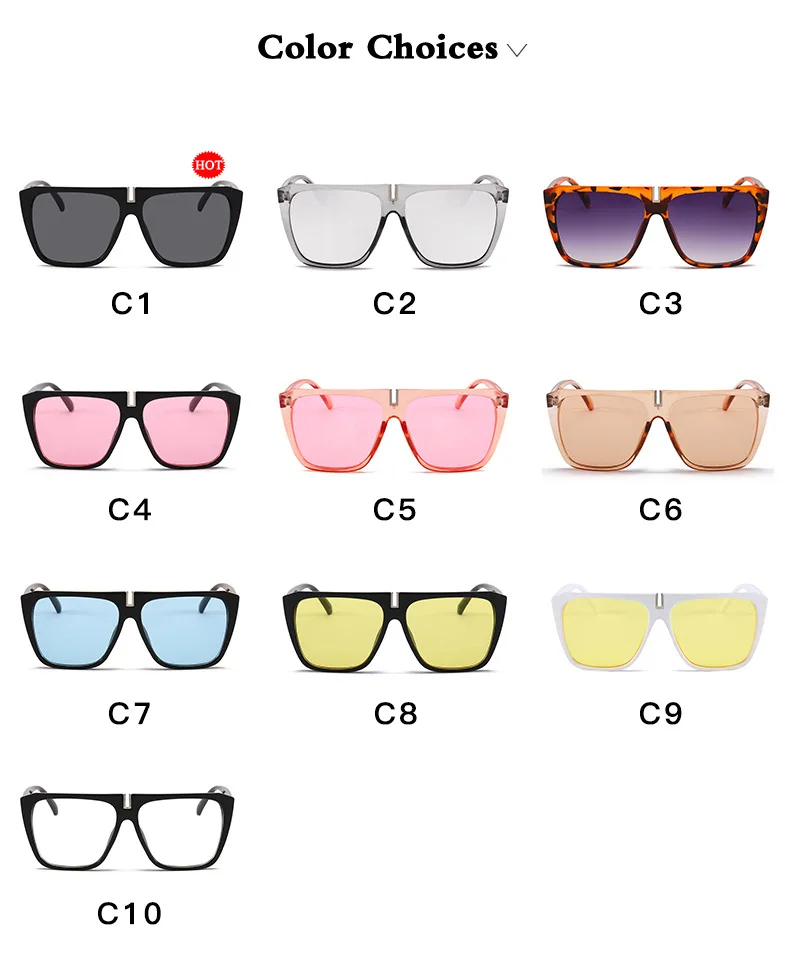 Новинка модные квадратные большие пластиковые солнцезащитные очки Higodoy