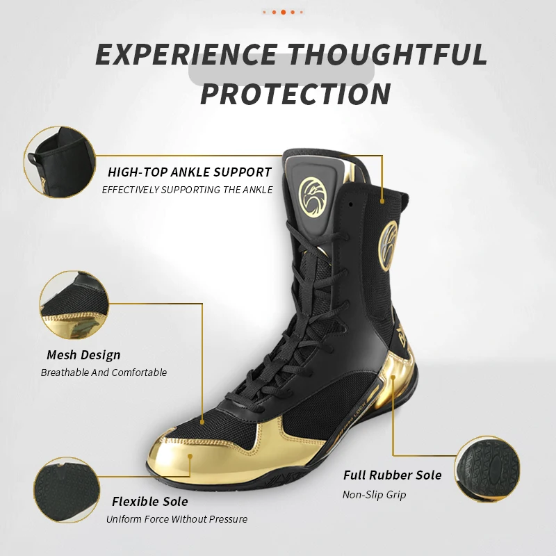 2021 New Brand Professional Fighting Wrestling Shoes for Men Breathable Anti Slip Wrestling Sneakers Man Size 39-45 Boxing Shoes