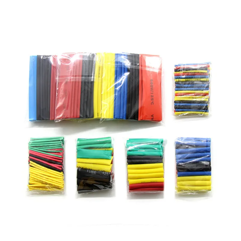 

164pcs Set Polyolefin Shrinking Assorted Heat Shrink Tube Wire Cable Insulated Sleeving Tubing Set Waterproof Flame Retardant