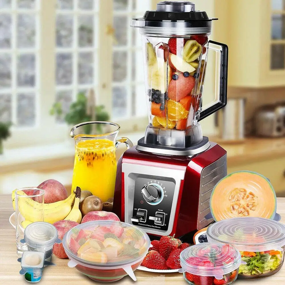 6 шт./компл. многоразовая силиконовая растягивающаяся Крышка для кухонной посуды