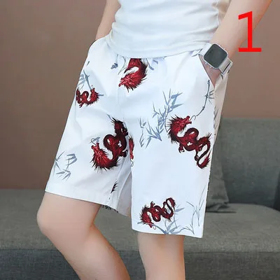 

Hong Kong summer linen pants men's cropped trousers large size casual pants loose shorts male comfort