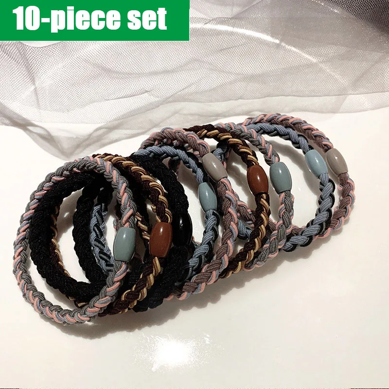 

10pcs Hair Band Rope Simple Elastic Hairs Accessories Headdress Rubber Band Dropshipping SMJ