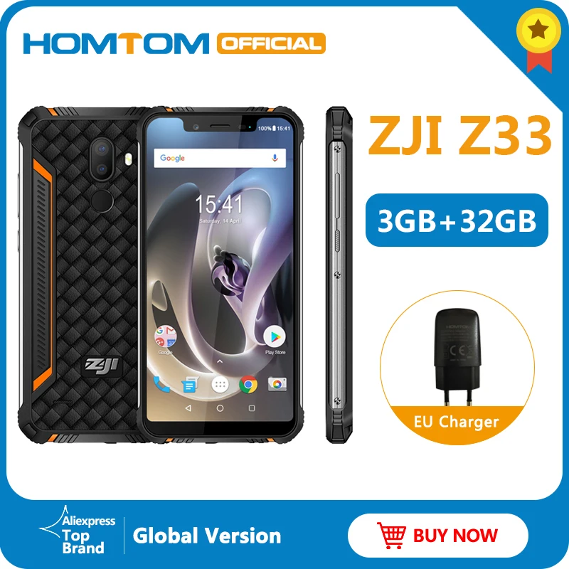 HOMTOM ZJI Z33 IP68 Водонепроницаемый телефон 4600 мАч 3 ГБ 32 5 85 &quotсмартфон Android 8.1MTK6739