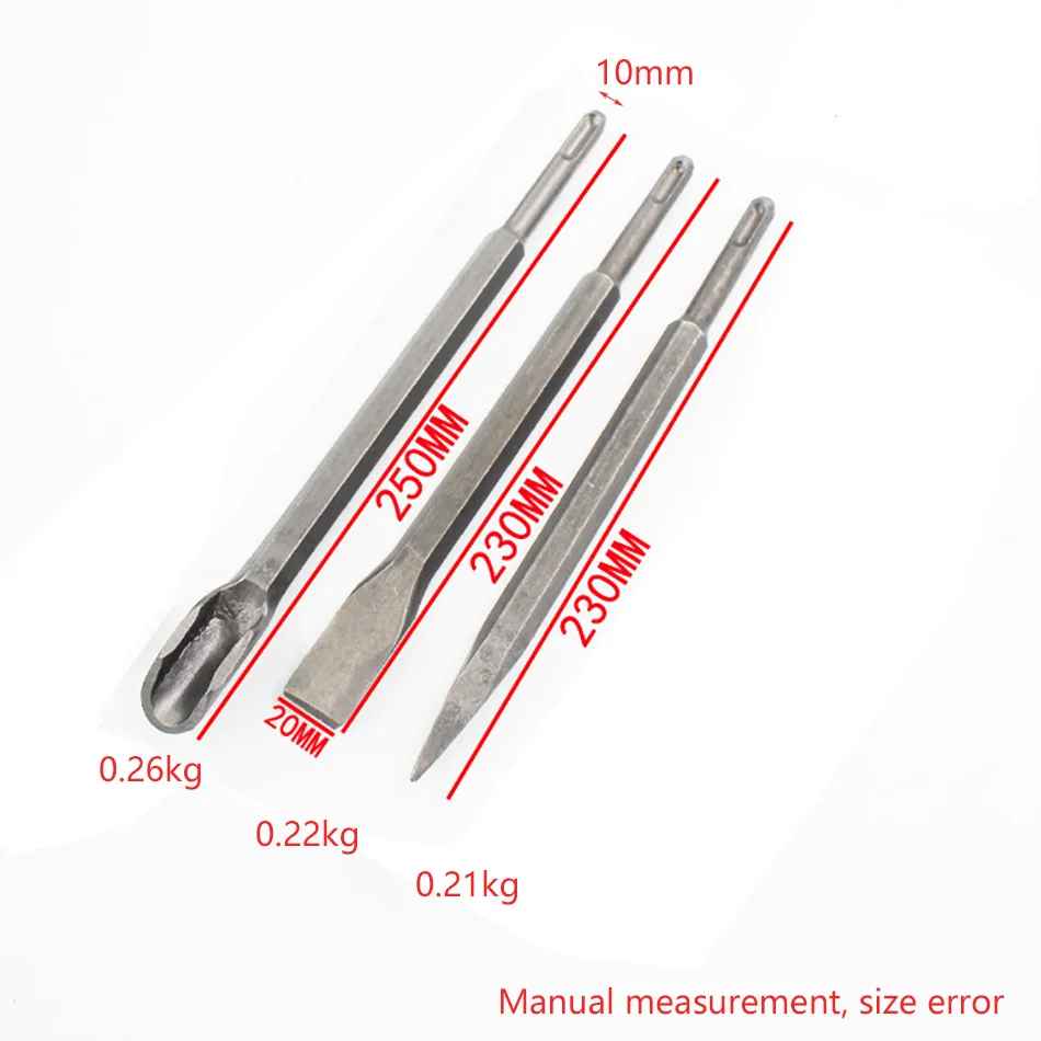 3pcs Electric Hammer Drill Bits Chisel Plus Rotary Set Fit Concrete Hydropower Installation Tools | Инструменты
