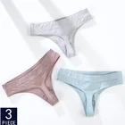 3 предмета в комплекте женские хлопковые стринги дышащие трусики-стринги сексуальные трусы-брифы нижнее белье Интимные Дамы с низкой посадкой стринги