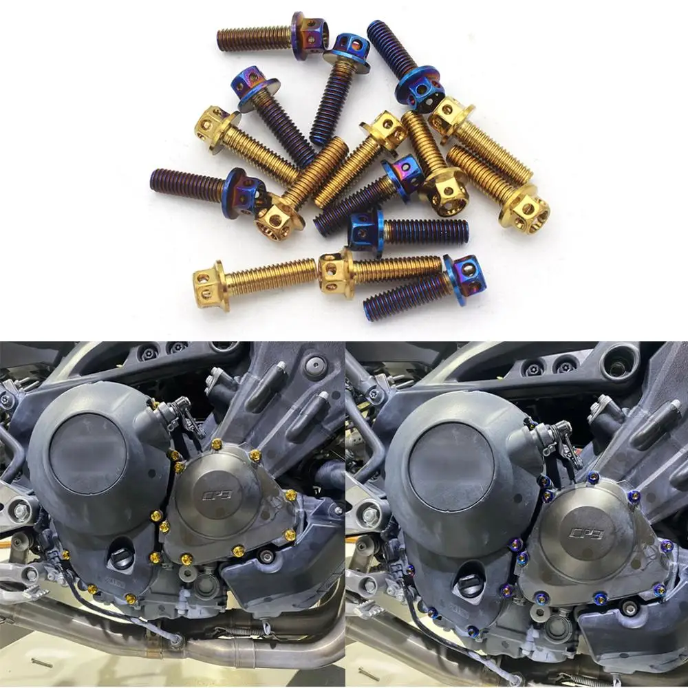 SEMSPEED сгорел голубое золото для YAMAHA MT 09 XSR900 MT09 FZ 2014 2019 2020 мотоциклетные болты из