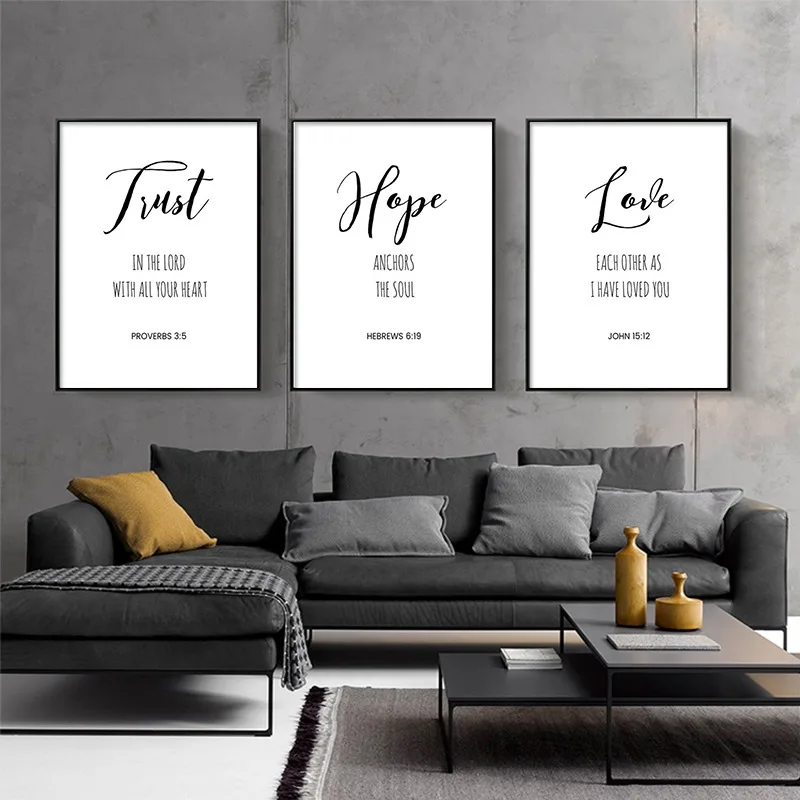 

3 шт., настенные постеры с надписью Faith Hope Love в скандинавском стиле