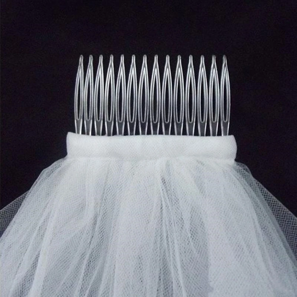 2020 женская свадебная вуаль два слоя 2 т тюль лента по краю фата невесты короткая