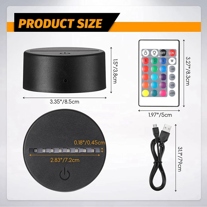 Акция! Светодиодный ночсветильник с пультом дистанционного управления и