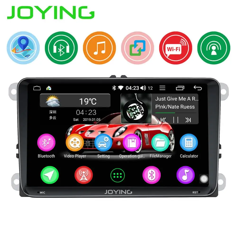 Автомагнитола JOYING 2 din Android 8 1 GPS экран IPS 9 дюймов для VW/ passat b6/Volkswagen/Seat поддержка