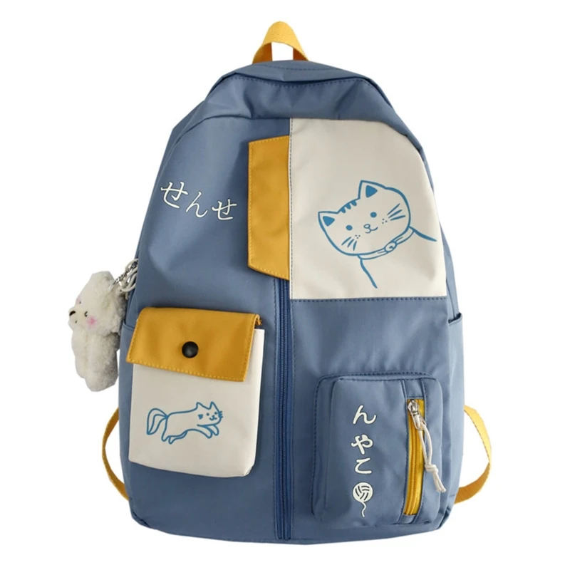 Женский Школьный Рюкзак Kawaii составного кроя, Женская вместительная сумка в японском стиле G5AE