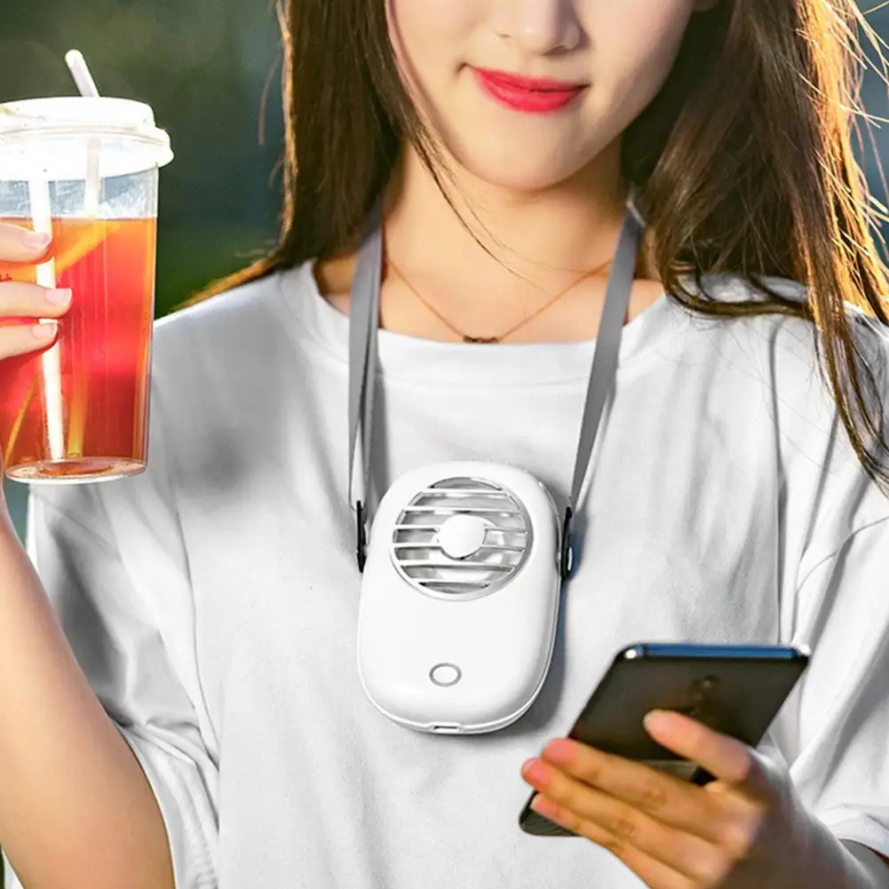 

50% Hot Sale Portable Handheld Fan Rechargeable Cute Portable Mini USB Fan Rechargeable Necklace Fan for Household Summer