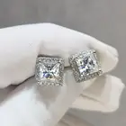 Серьги женские из серебра 925 пробы с бриллиантами, 2 карата
