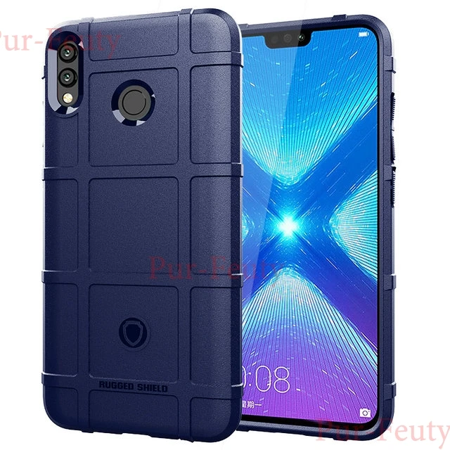 Синий Чехол для huawei Honor 8X Honor8X JSN-L21 JSN-L42 Прочный Гибридный Силиконовый чехол для huawei Honor X8 8 X 8X Max 8XMax - Цвет: Синий