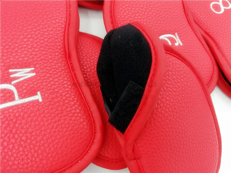 11 шт./лот легкие чехлы на голову для гольфа из искусственной кожи набор железных