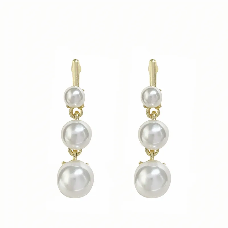 

YANGLIUJIA Fashion Pearl Earrings Temperament Is Contracted Sweet Elegant Geometric Drop Earrings Ms Jewelry Christmas Gift
