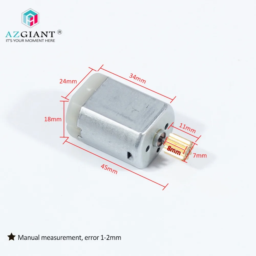 AZGIANT микро двигатель постоянного тока FC-280SC для автомобиля электрического штуцера, дверной замок мотор со складками на зеркало заднего вида, с ручным управлением двигатель 12В высокого качества