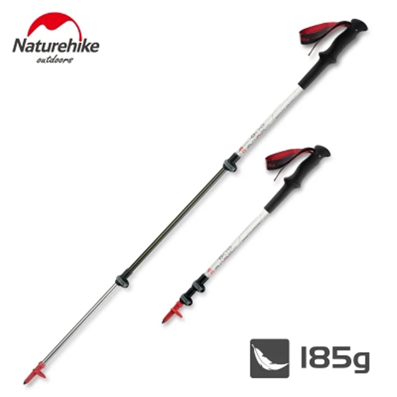 Naturehike Carbon Cork Trekking Poles Adjustable Ultralight Hiking Sticks Walking Canes Alpenstocks For Backpacking Climbing