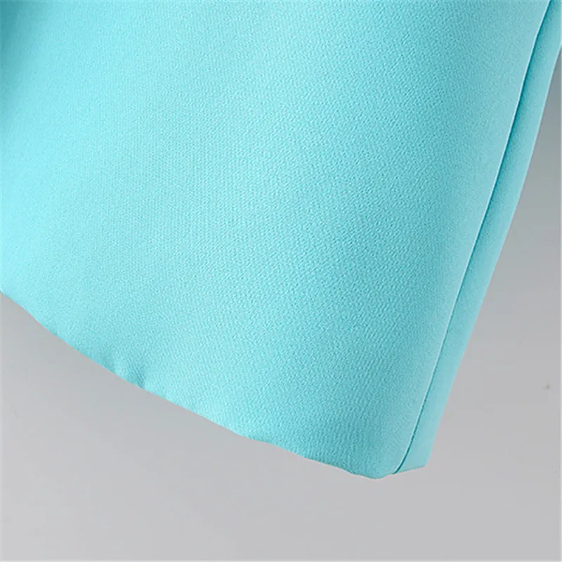 

BLSQR Chic Loose Blue Women Blazer Autumn One Button Female Suit Jacket Long Sleeve Outwear Blaser Femme 2020