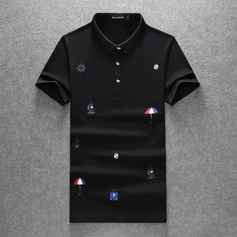 

new Hot Summer polo shirt men high quality cotton mens short-sleeved Top Men casual business brand embroidery polo shir E159