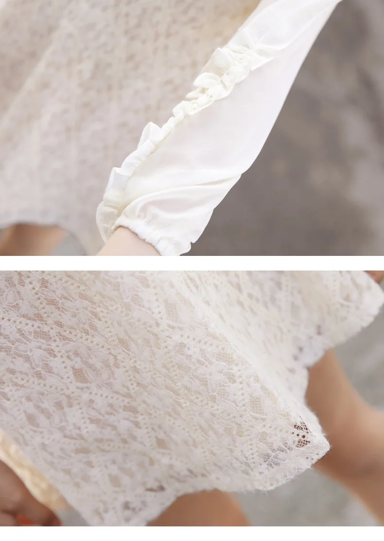 Семейная одежда WLG платья для мамы и дочки белое синее вечерние летчатое