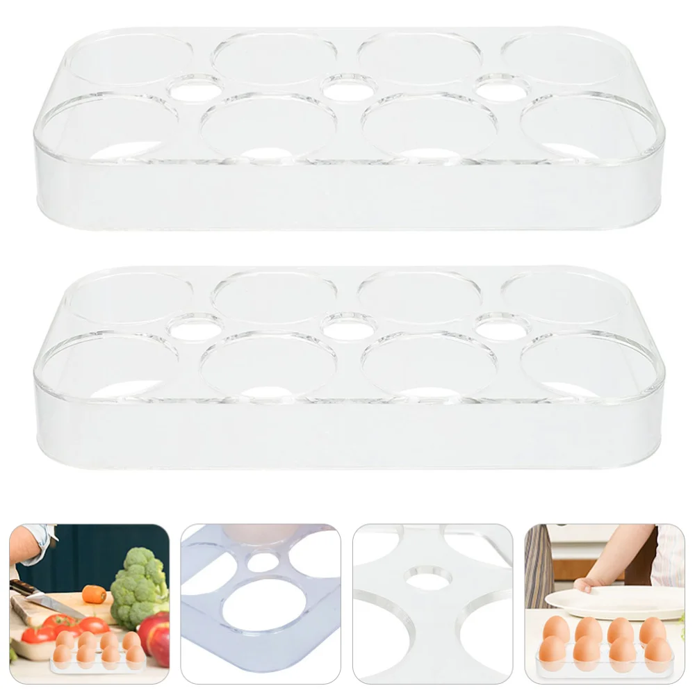 

2pcs Practical Egg Box Refrigerator Egg Tray Egg Holder Durable Egg Storage Case