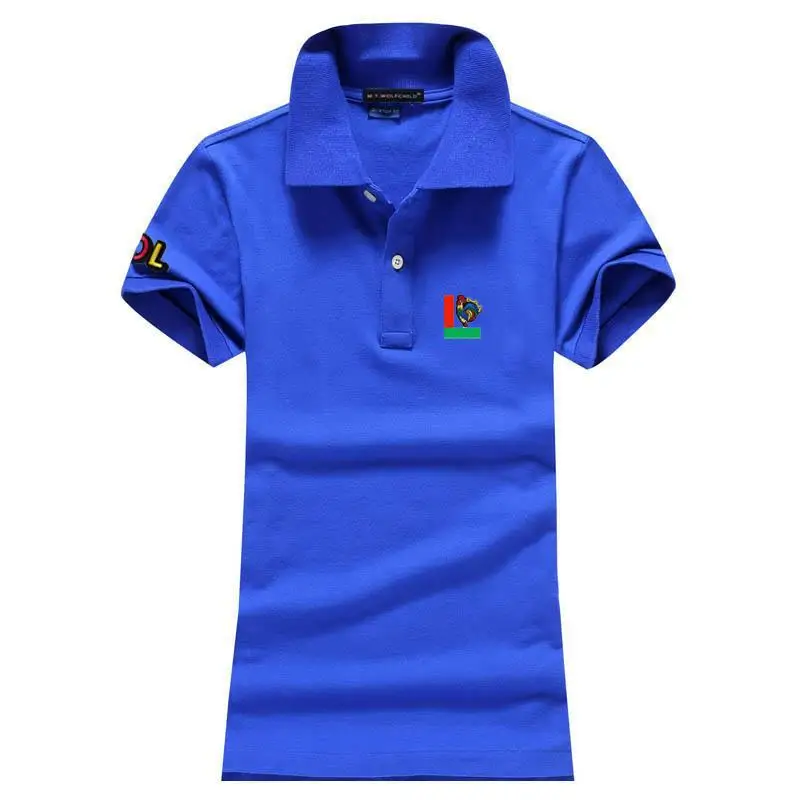 Летняя мода новый дизайн женские рубашки поло 100% хлопок высокое качество с