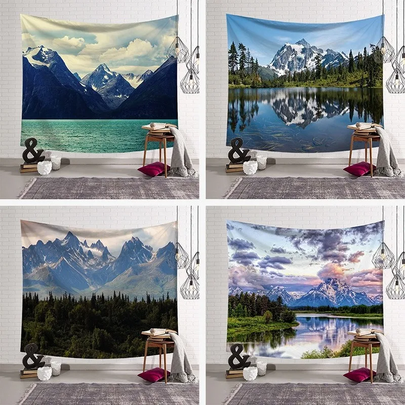 

Landscape and scenery hanging cloth Art digital printing tapestry/wall blanket/beach towel Home decoration cloth art