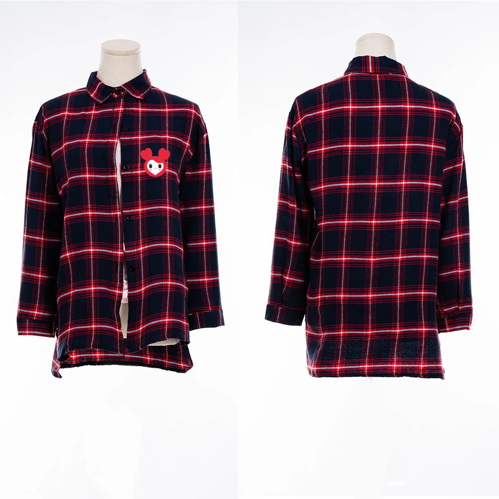 Kpop Twice для женщин весна осень свежий плед верхняя одежда с длинным рукавом