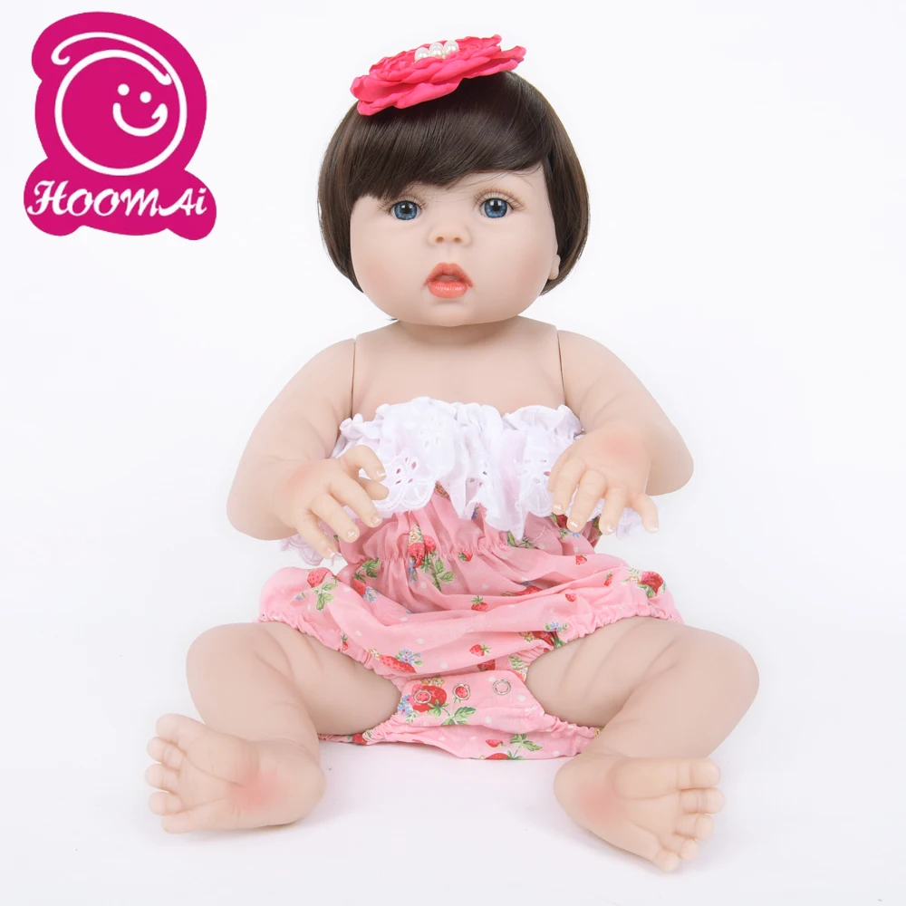 55 см 22 дюйма модная Кукла Реборн милая полностью виниловая силиконовая