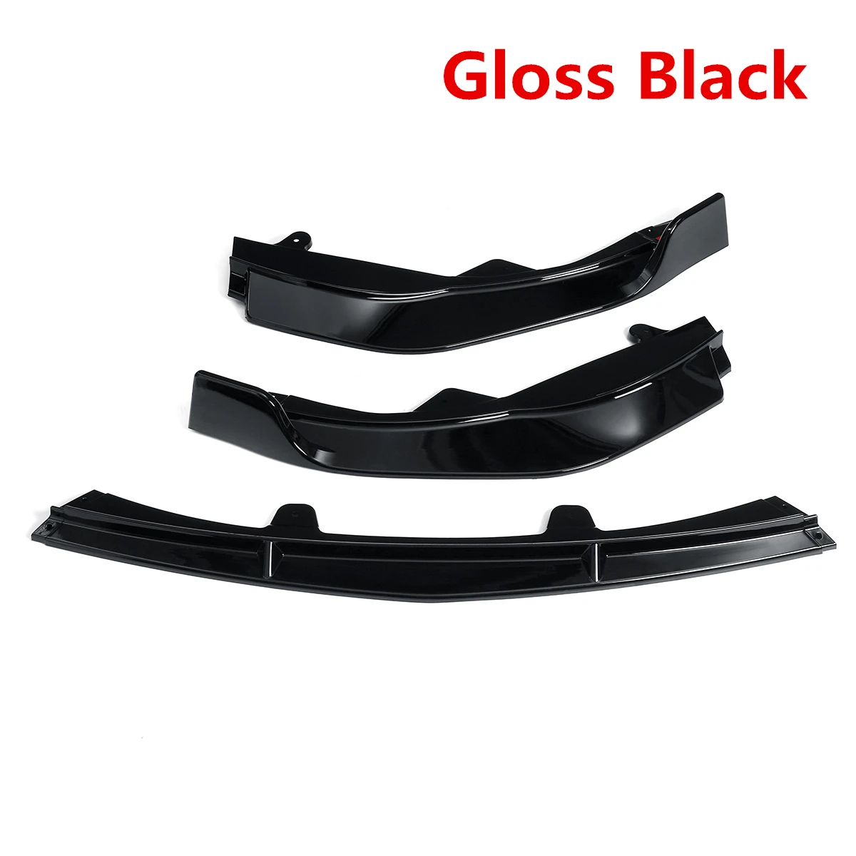 Gloss Black 3 шт Автомобильный передний бампер сплиттерная губа подбородок бампер диффузор защита спойлер разветвители тела комплект для Toyota Corolla - Цвет: Gloss Black