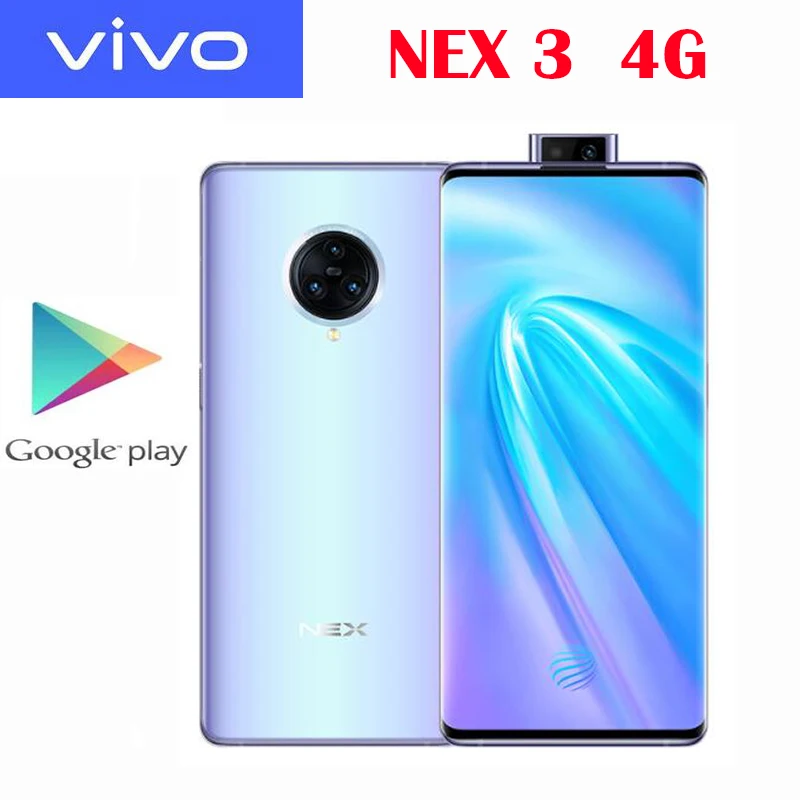 Оригинальный сотовый телефон Vivo NEX 3 4G 6 89 дюйма 8 ГБ 128 Snapdraon 855 Plus супер AOLED 2556x1080P