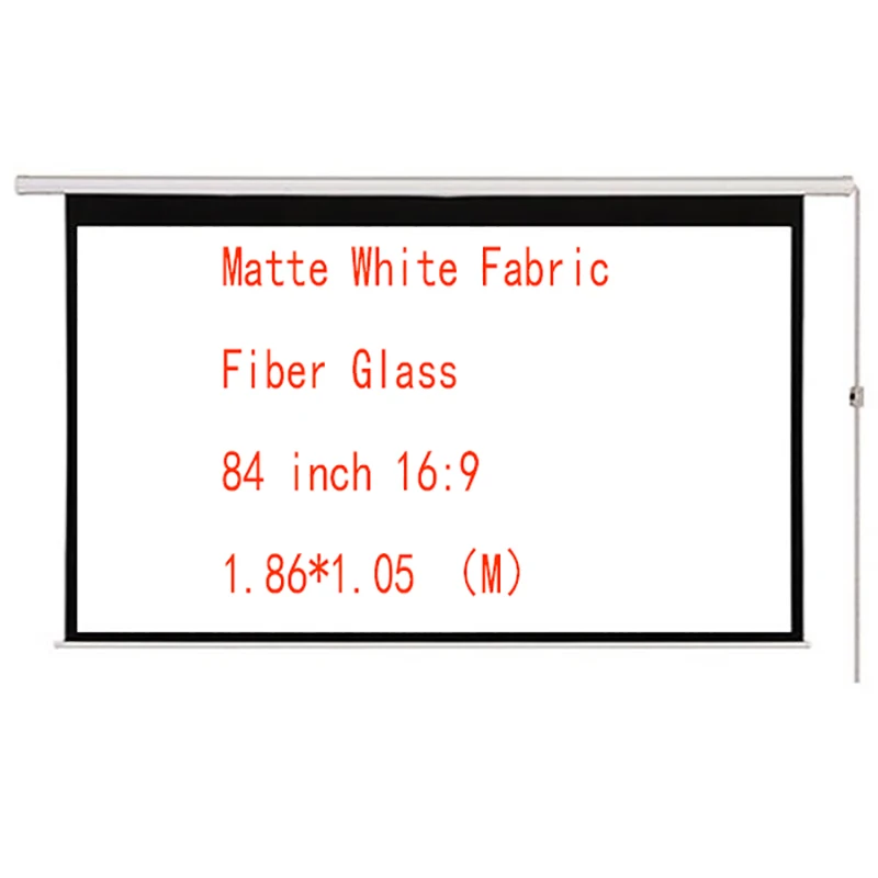 

Thinyou Matte White Fabric Fiber Glass Curtain Motorized Screen 84 inch 16:9 Electric Screen With Remote For LED DLP Projector