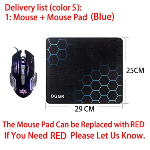Blue Pads Mouse ONIKUMA K19 3,5 мм разъем стерео игровая гарнитура игровые наушники лучшие бас наушники с микрофоном RGB светодиодный свет и игровая мышь Мыши - Цвет: Blue Pads Mouse