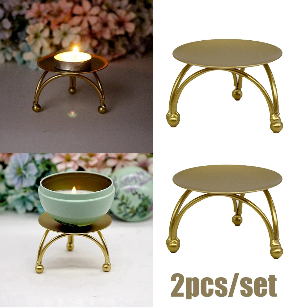 2 шт./компл. геометрический Круглый Подсвечник украшение для дома и свадьбы