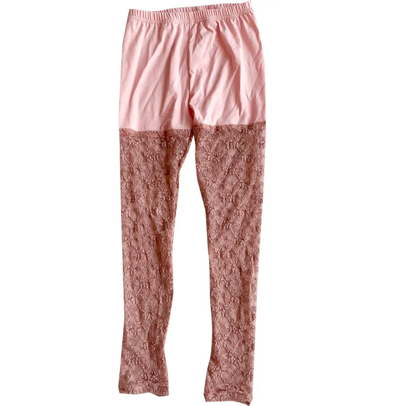 

2021 Spring Autumn Girls Fashion Lace Legging Baby Kids Children Trousers