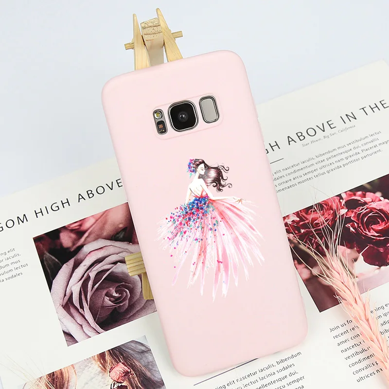 Простой чехол для Samsung Galaxy S8 S9 S10 4g 5G симпатичный карикатурный задний коврик Plus LiteS10e.