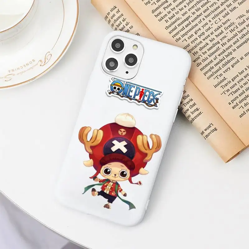 

One Piece Japan Anime Luffy Roronoa Zoro Phone Case Candy Color White for iPhone 11 pro XS MAX 8 7 6 6S Plus X 5S SE 2020 XR