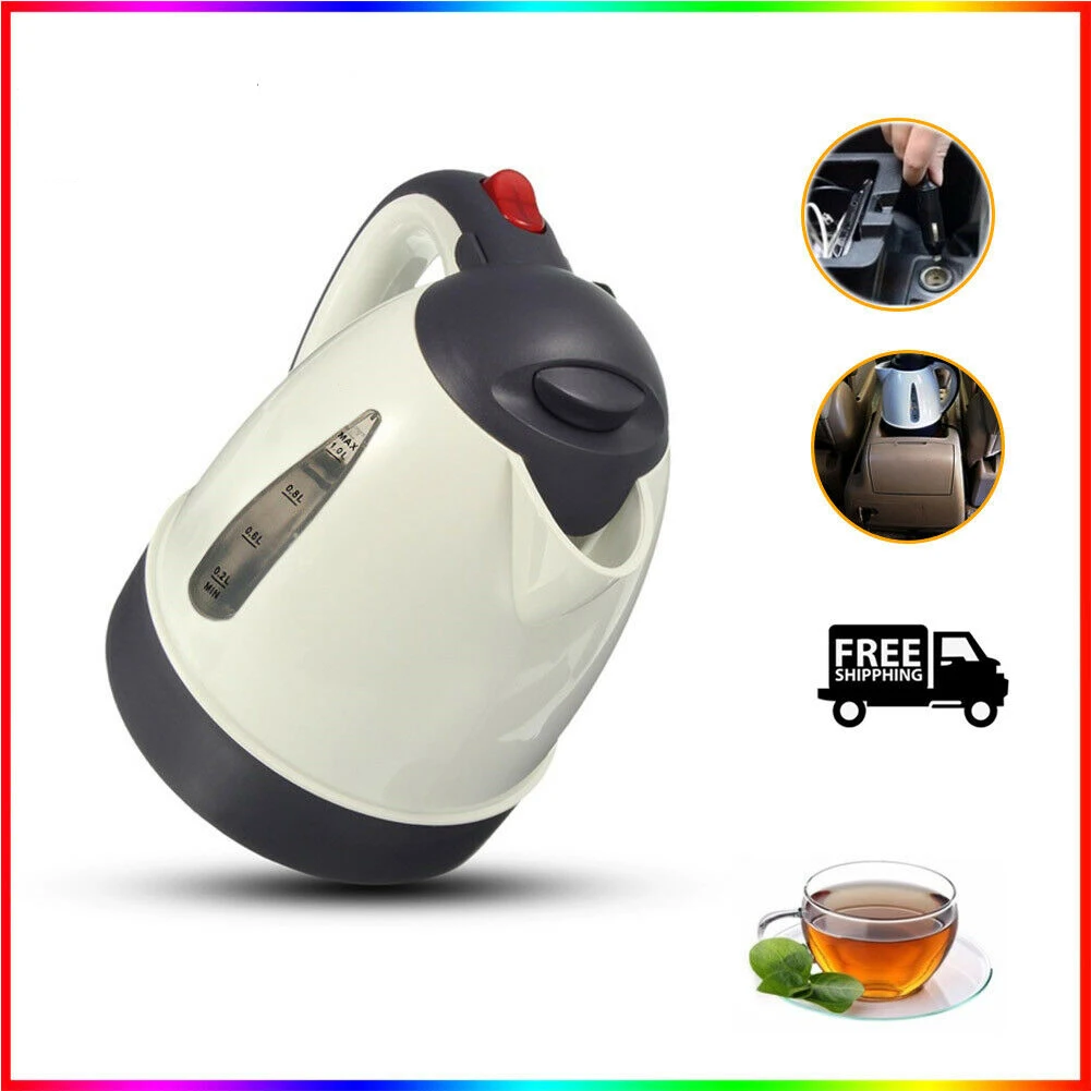 1000ML 12v Camper Car Accessories Cars Hot Electric Kettle Portable Travel RV Van Motorhome Cigarette Lighter Socket | Автомобили и