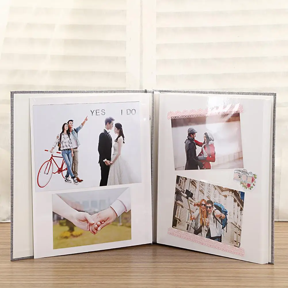 TWISTER.CK Linen Cover Picture Album Self-adhesive Film DIY Handmade Memory Photo Book Home Decor Gift | Дом и сад