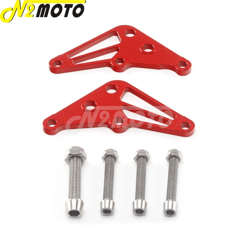 

1 Set Motorcycle CNC Aluminum Red Passenger Rear Seat Body Lower Bracket Lowering Kits Protector For VESPA Sprint Primavera 150