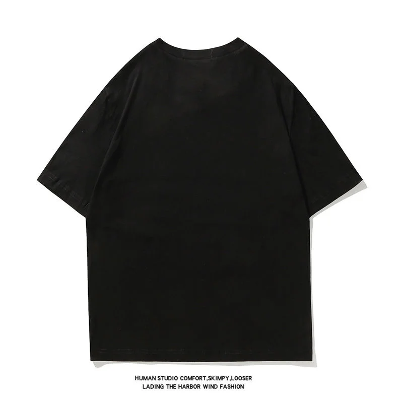 Футболка HYBSKR мужская с рисунком медведя хлопок короткий рукав Повседневная