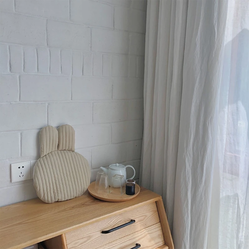 

Cute Bear Rabbit Baby Pillow Pure Cotton Flat Pillow Breathable Newborn Infants Head Support Cushion