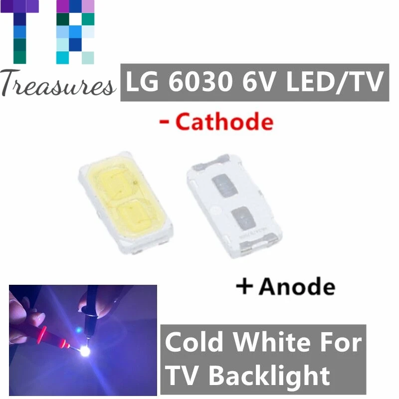 500 шт. для LG SMD СВЕТОДИОДНЫЙ 6030 6 в 1 Вт холодный белый подсветки телевизора