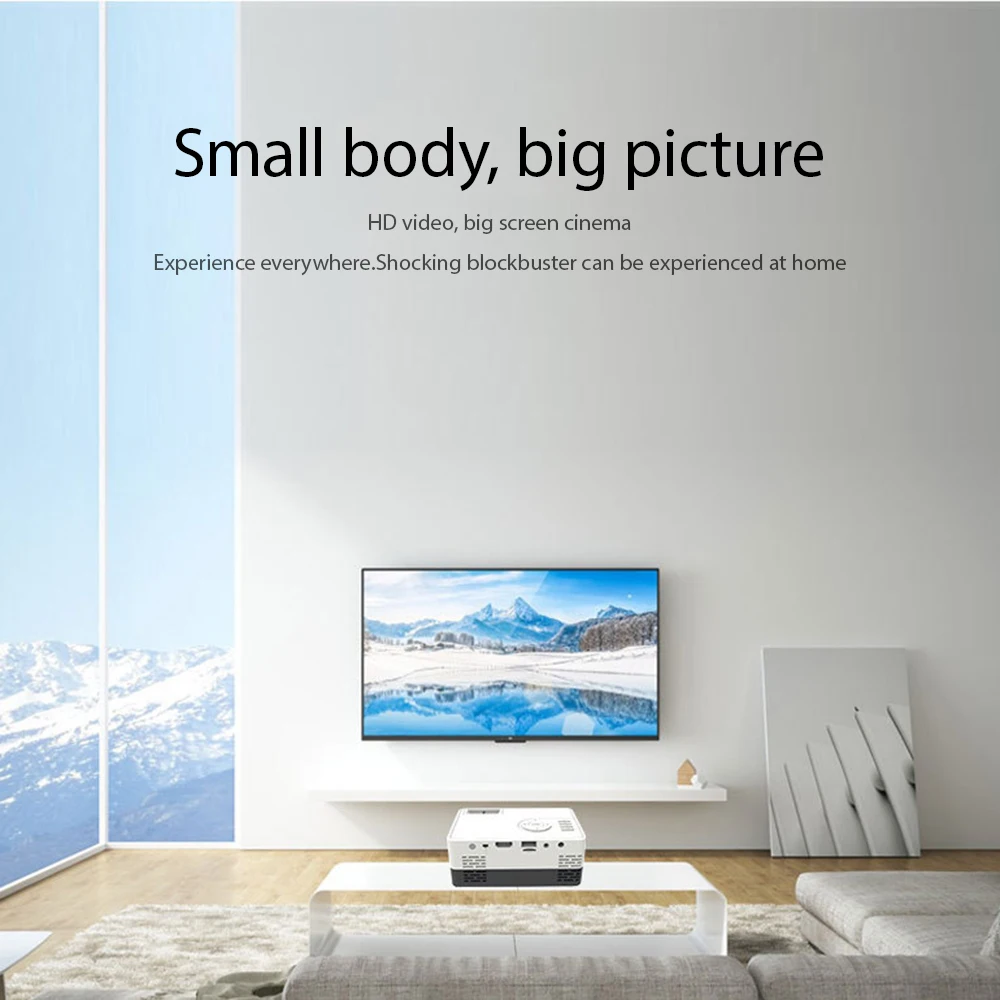 

Mini Projector 320x240 Pixels Support 1080P USB Portable Projector Home Kids HDMI-Compatible Media Player for Camping Party