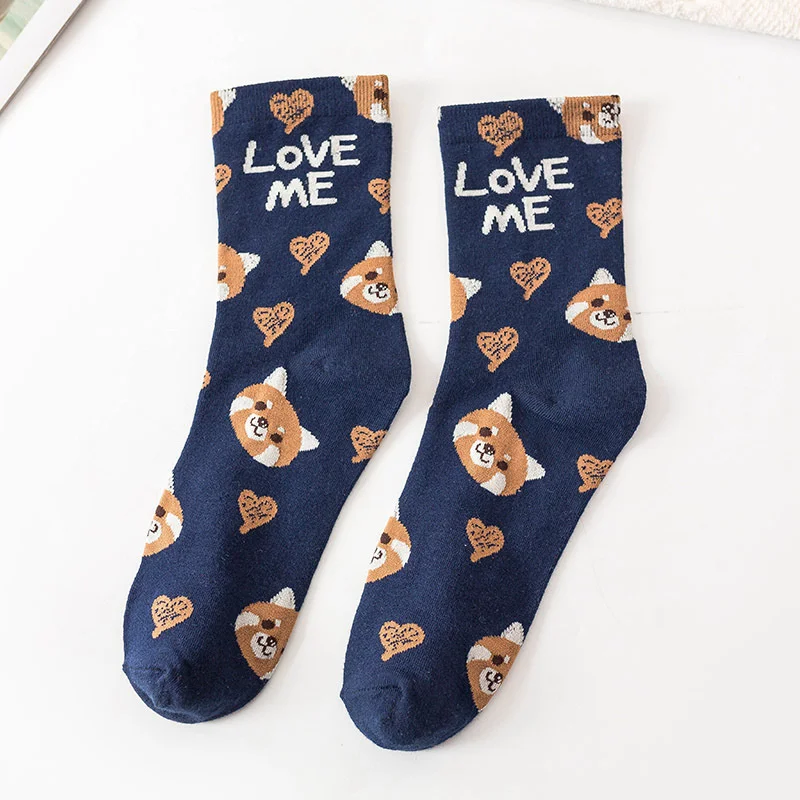 

cartoon socks harajuku panda animal print kawaii cute korean style women cotton woman calcetines mujer skarpetki damskie sock