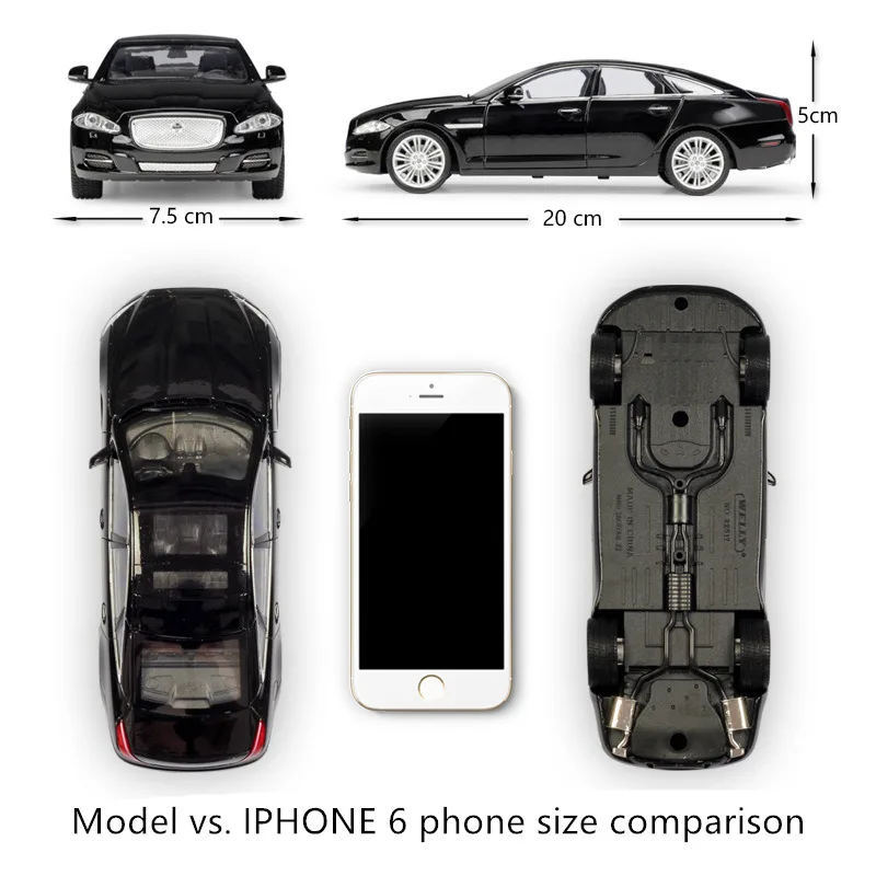 Модель автомобиля WELLY Jaguar 2010 JAGUAR XJ имитация спортивного из сплава поделки