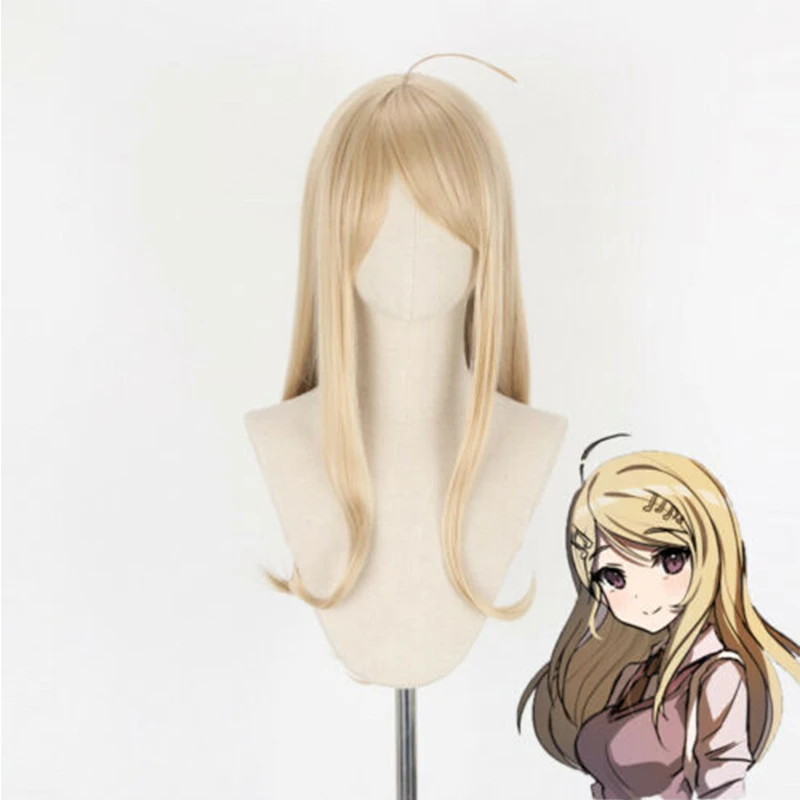Dangan Ronpa Danganronpa V3 Косплей пианист акамацу КАЕДЕ парик длинный мягкий Золотой Блонд