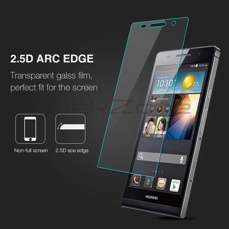 Нано-покрытие 9H HD экран телефона Закаленное стекло пленка для huawei P6 2.5D Защитная